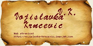 Vojislavka Krnčević vizit kartica